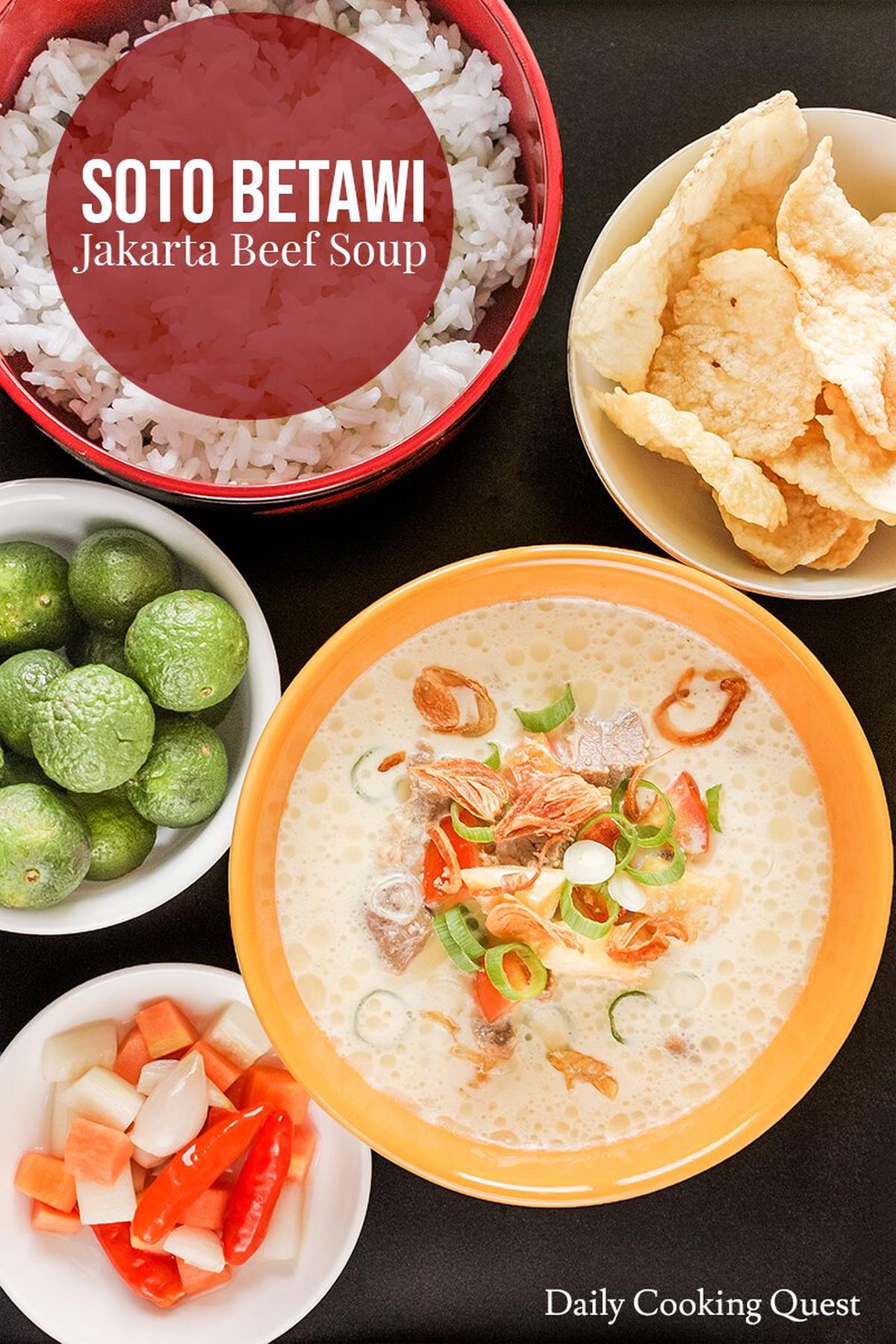 Soto Betawi - Jakarta Beef Soup Recipe | Daily Cooking Quest