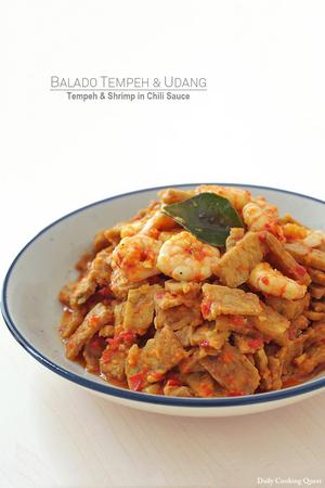 Balado Tempeh dan Udang