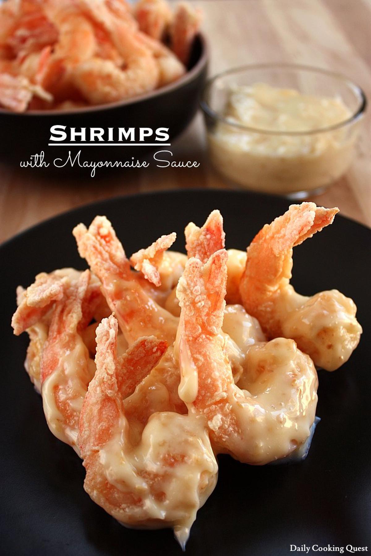 Shrimps with Mayonnaise Sauce