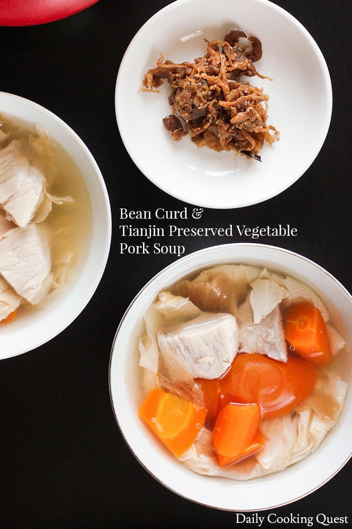 Bean Curd and Preserved Vegetables Pork Soup