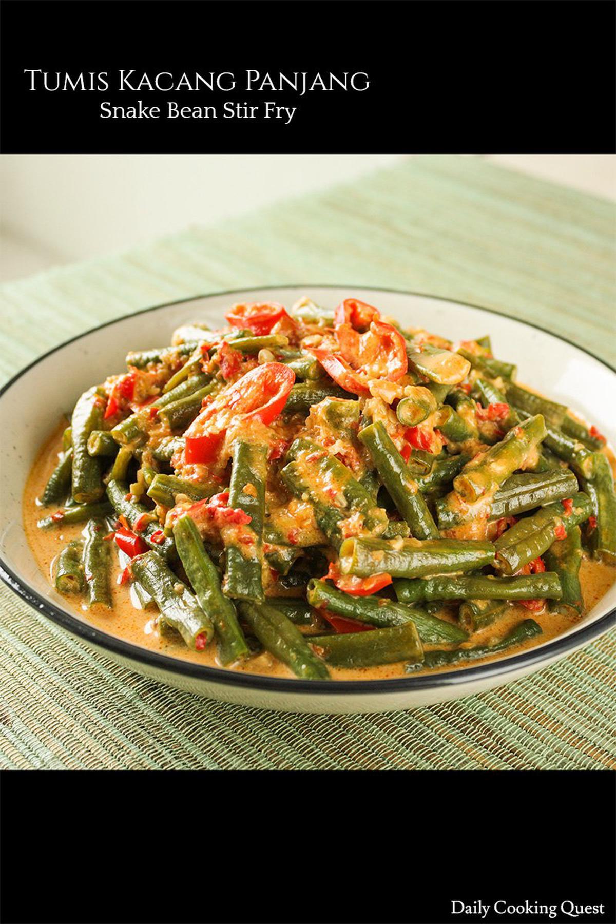 Tumis Kacang Panjang - Snake Bean Stir Fry