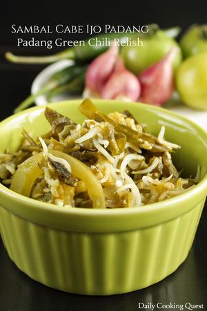 Sambal Cabe Ijo Padang - Padang Green Chili Relish