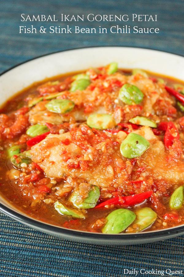 Sambal Ikan Goreng Petai - Fish and Stink Bean in Chili Sauce