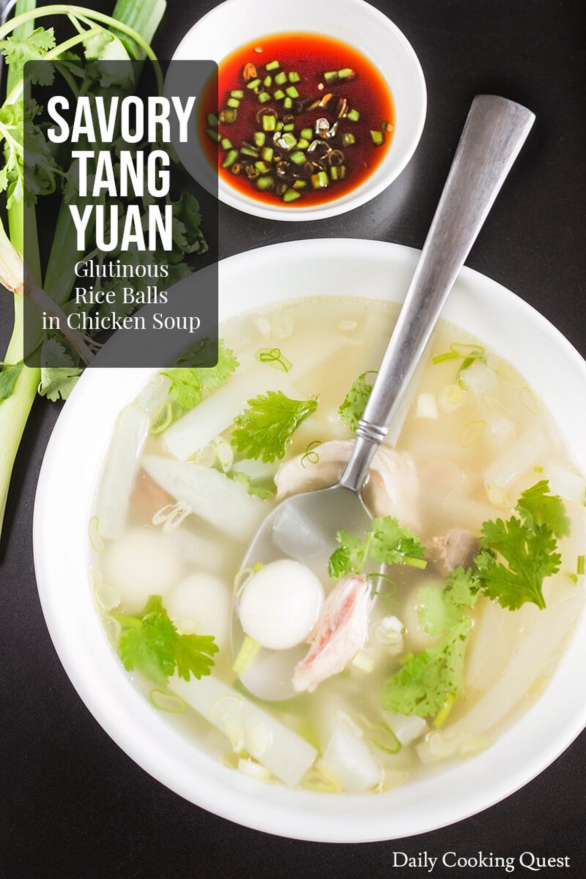 Savory Tang Yuan - Glutinous Rice Balls in Chicken Soup | Daily Cooking ...