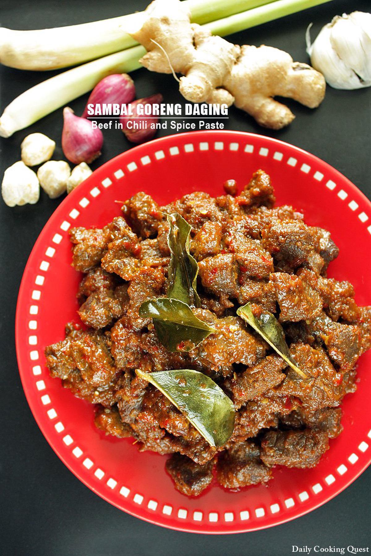 Sambal Goreng Daging - Beef in Chili and Spice Paste