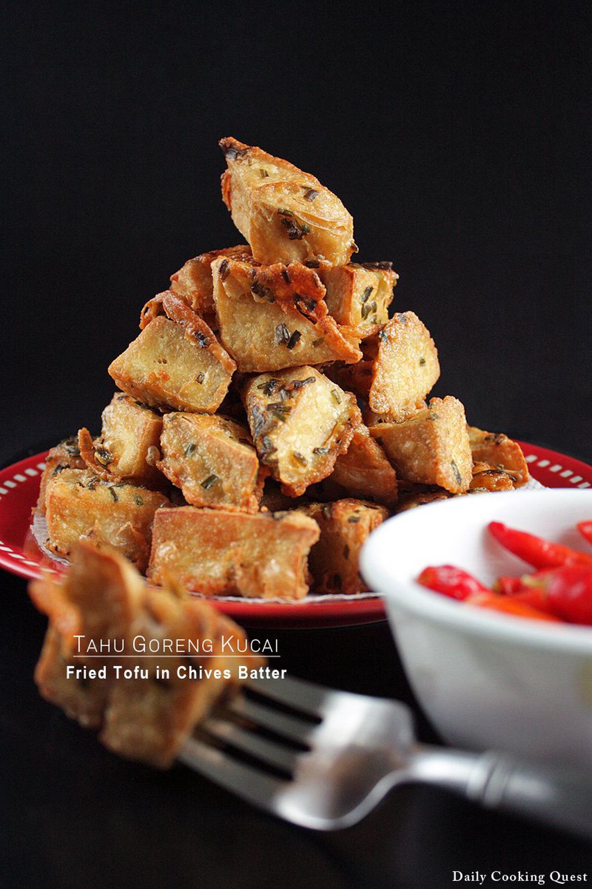 Tahu Goreng Kucai - Fried Tofu in Chives Batter