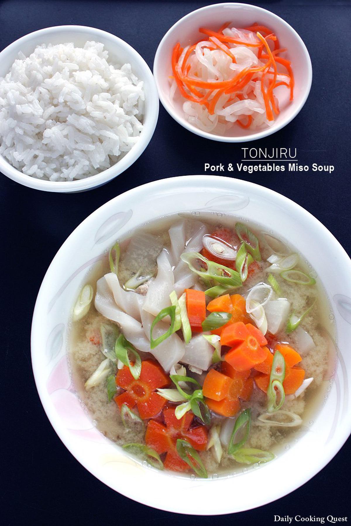 Tonjiru - Pork and Vegetables in Miso Soup