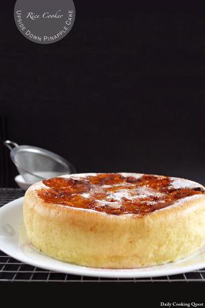Upside Down Pineapple Cake in Rice Cooker