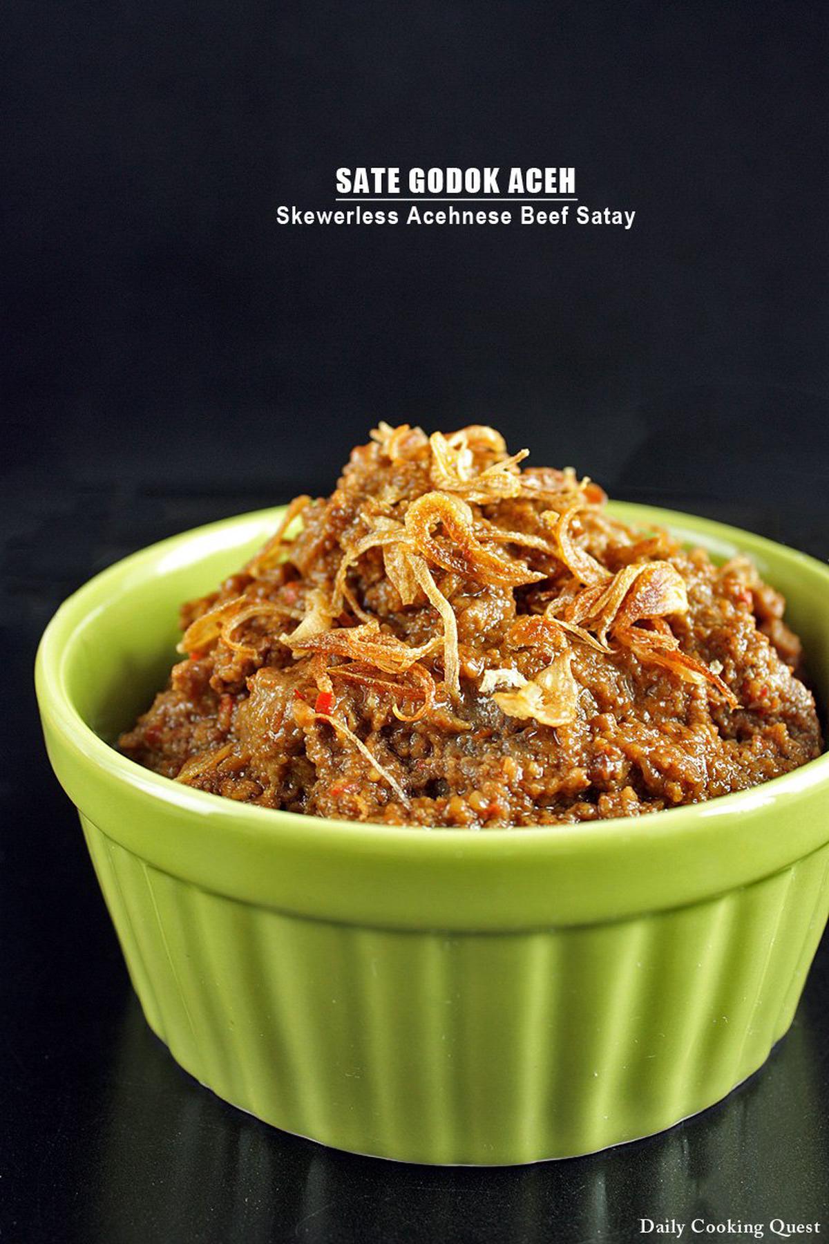 Sate Godok Aceh - Skewerless Acehnese Beef Satay