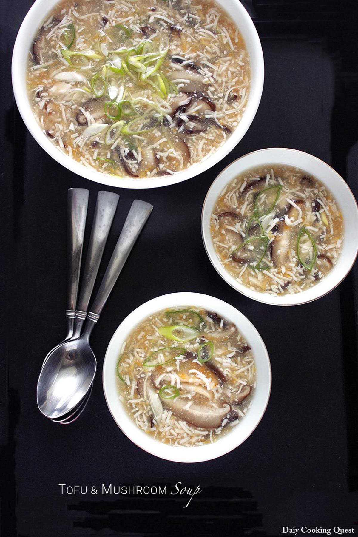 Tofu and Mushroom Soup