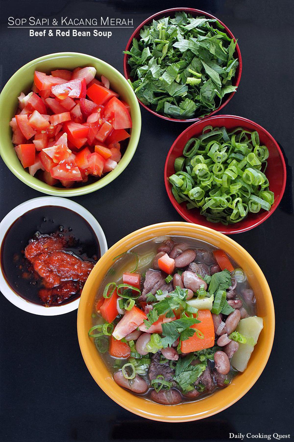 Sop Sapi dan Kacang Merah - Beef and Red Bean Soup