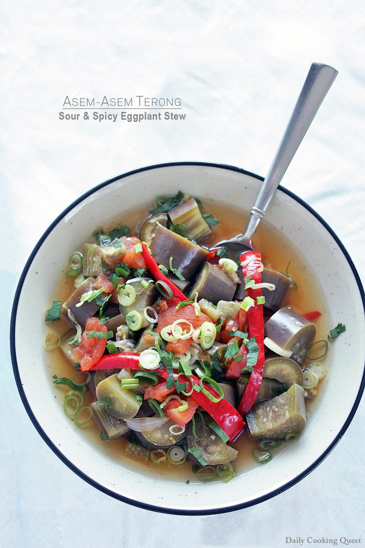 Asem-Asem Terong - Sour and Spicy Eggplant Stew