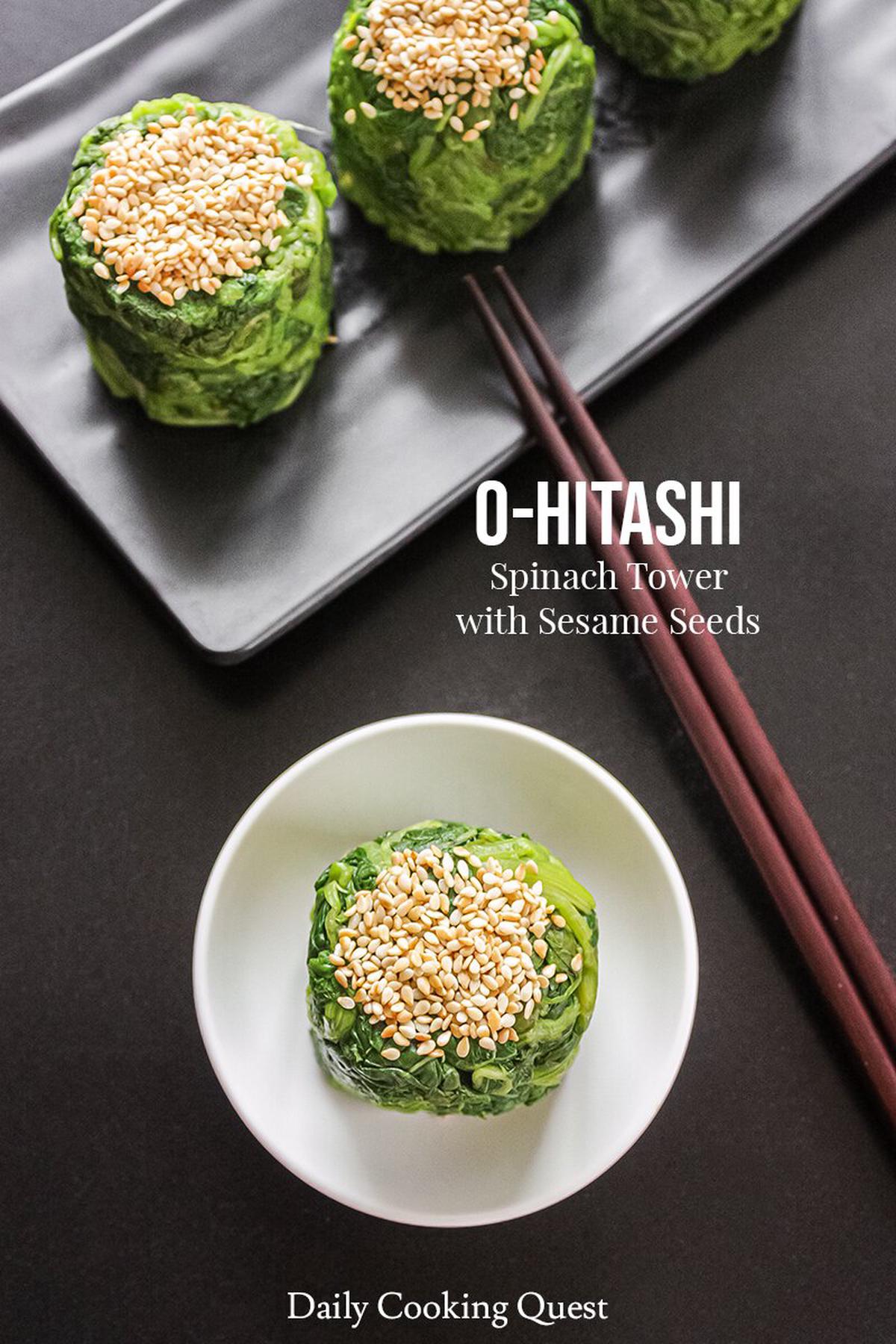 O-Hitashi - Spinach Tower with Sesame Seeds