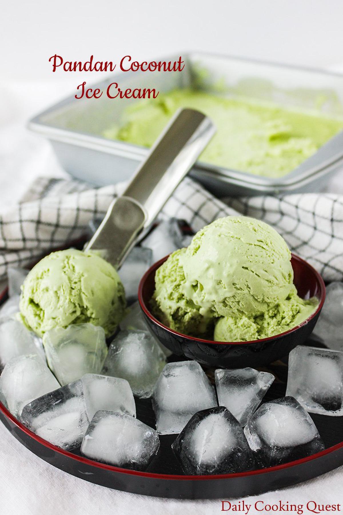 Pandan Coconut Ice Cream