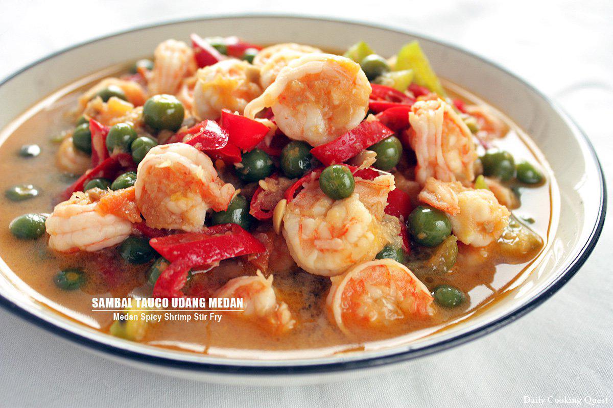 Sambal Tauco Udang Medan - Medan Spicy Shrimp Stir Fry