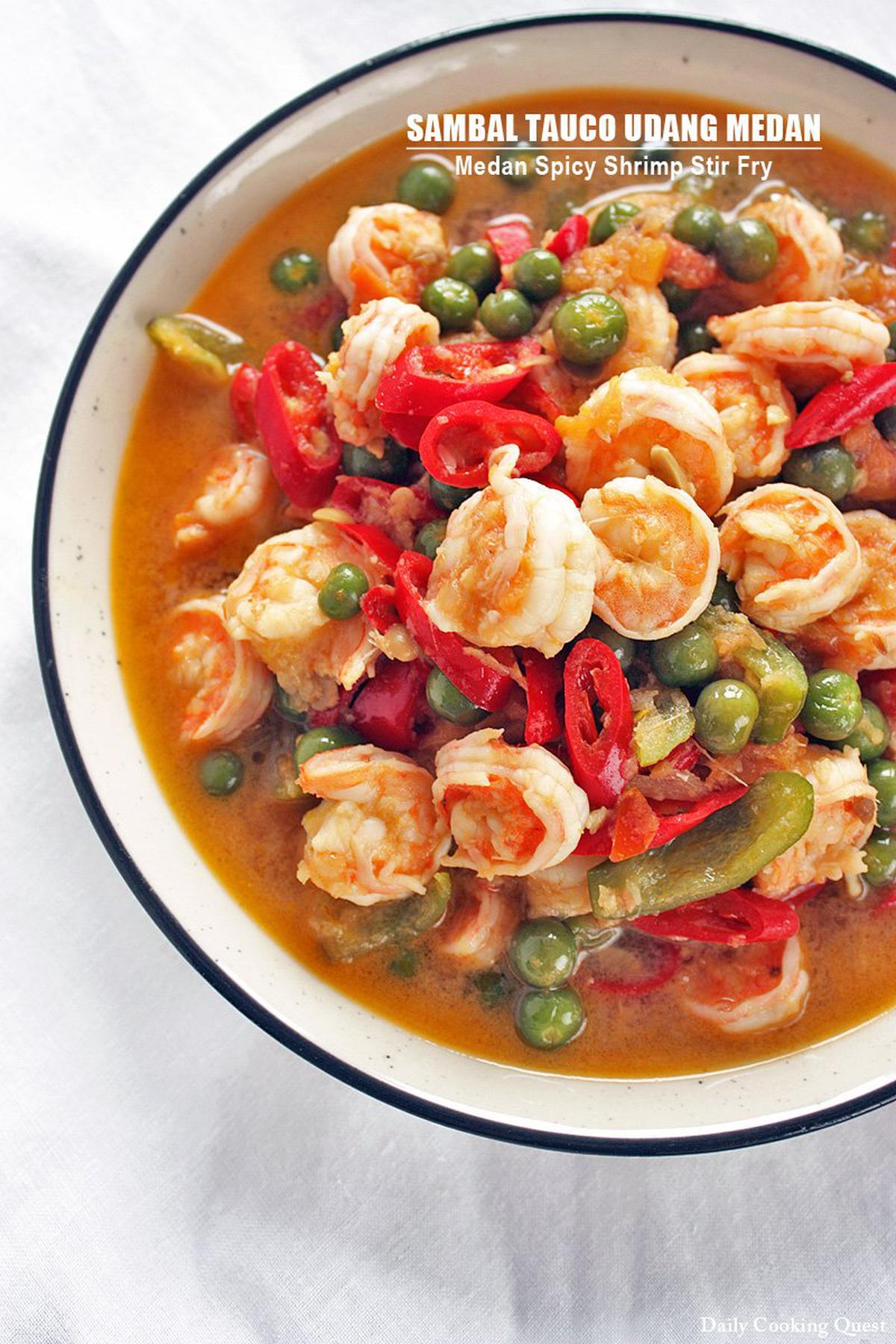 Sambal Tauco Udang Medan - Medan Spicy Shrimp Stir Fry