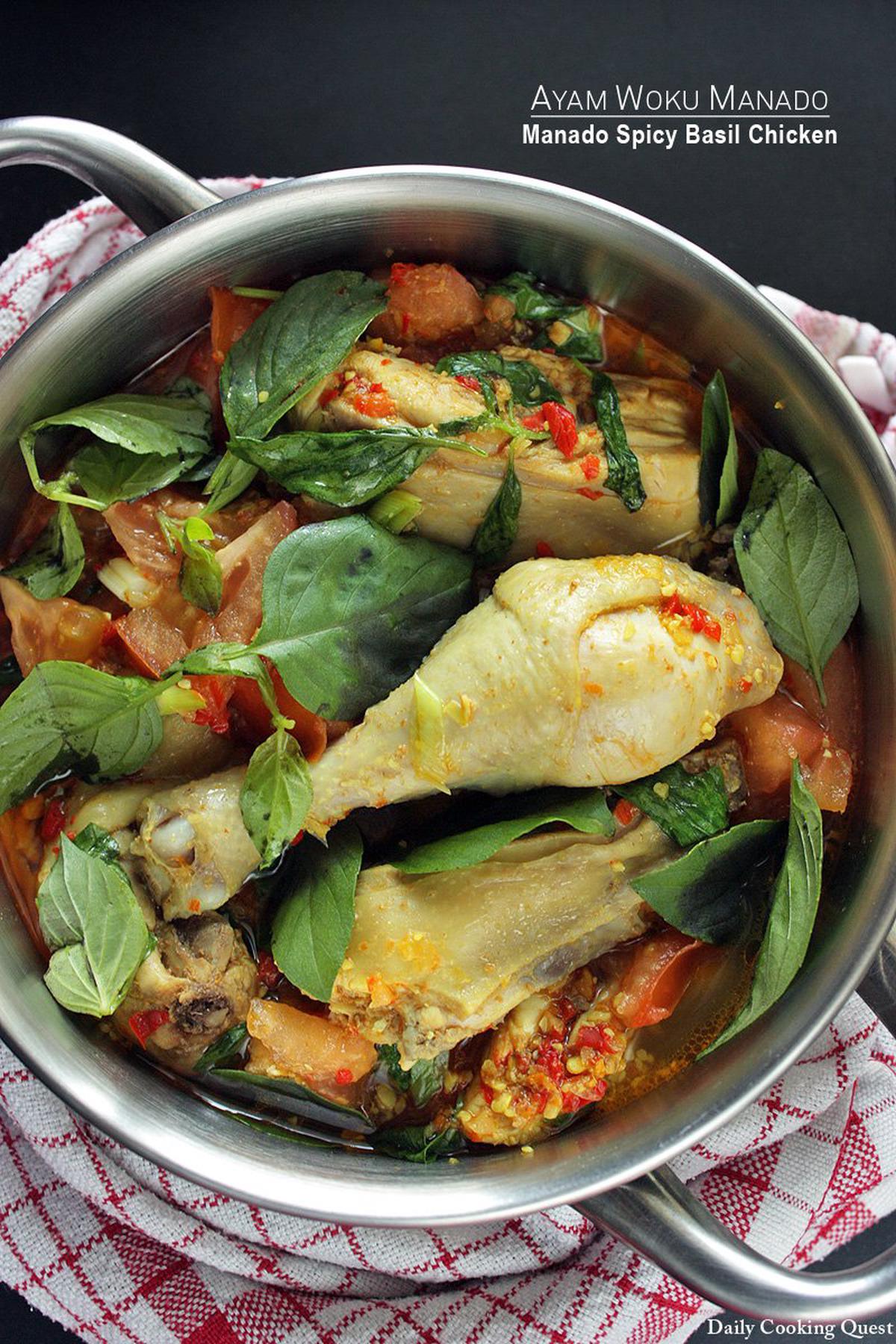 Ayam Woku Manado - Manado Spicy Basil Chicken