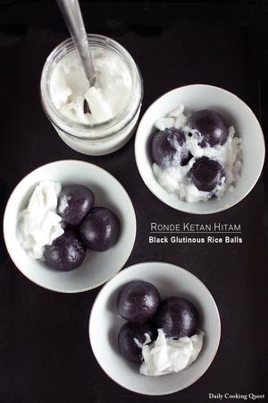 Ronde Ketan Hitam - Black Glutinous Rice Balls