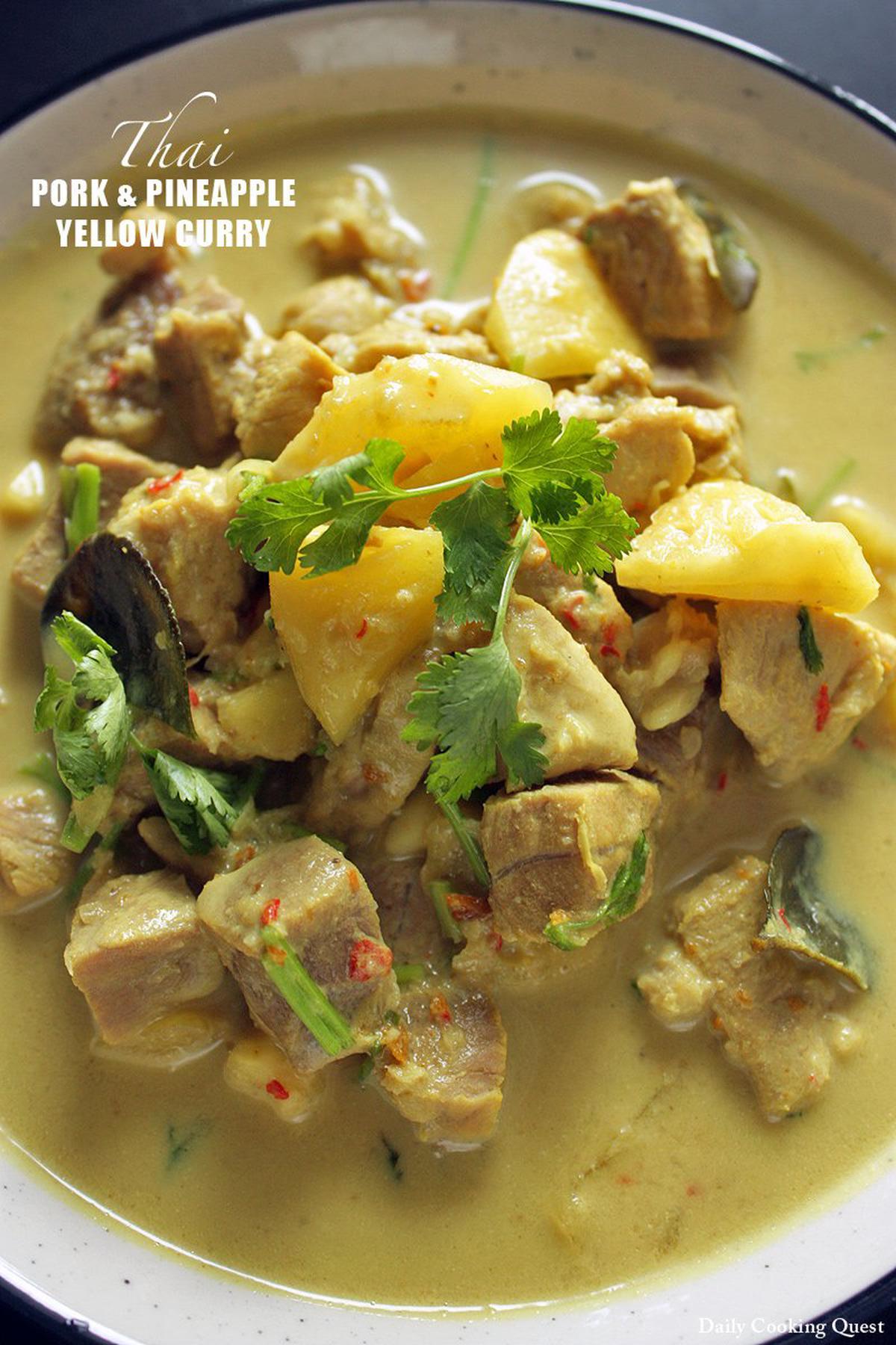 Thai Pork and Pineapple Yellow Curry