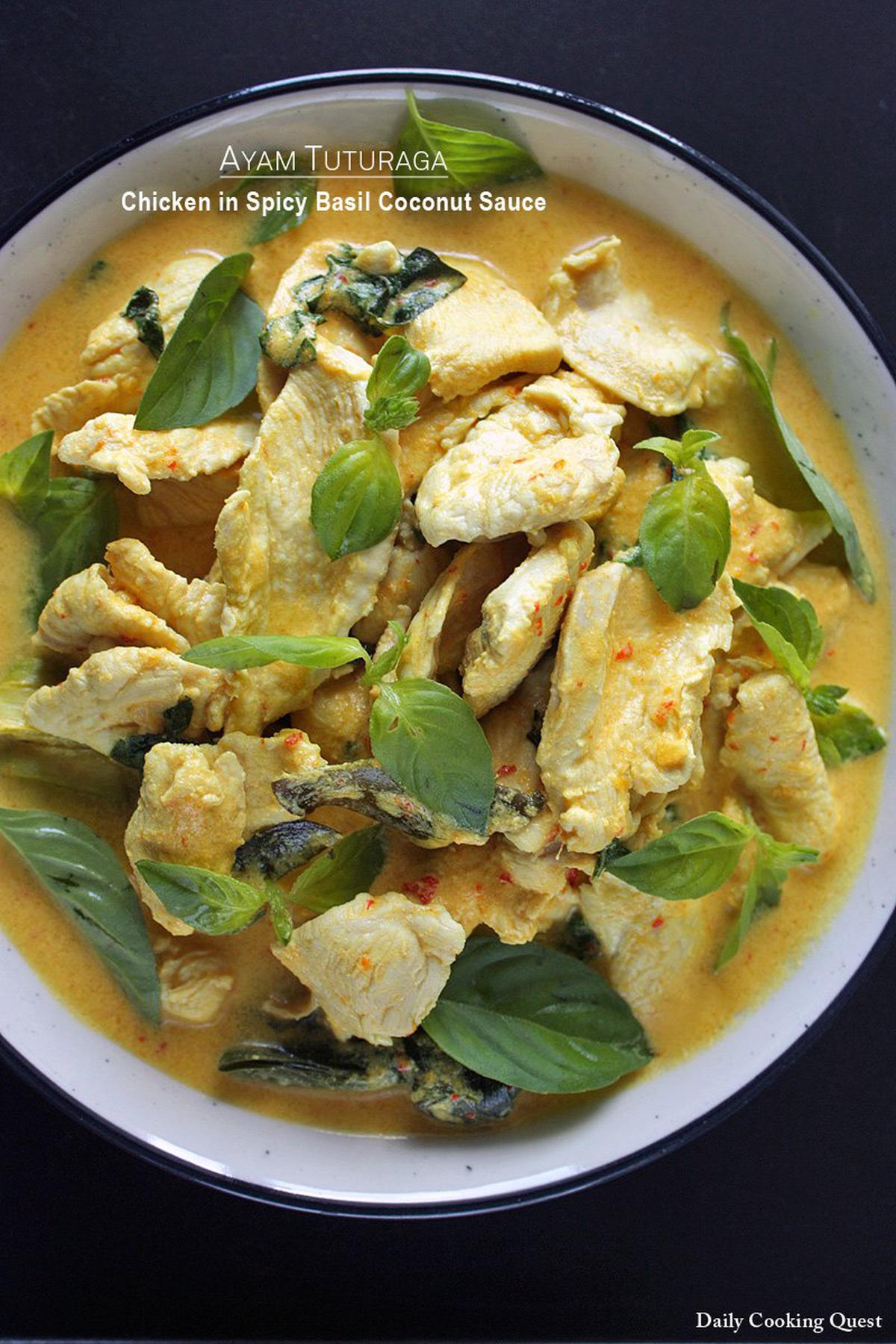 Ayam Tuturaga Chicken in Spicy Basil Coconut Sauce