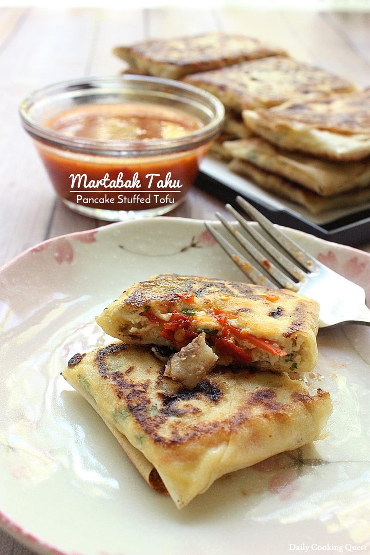 Martabak Tahu - Pancake Stuffed Tofu