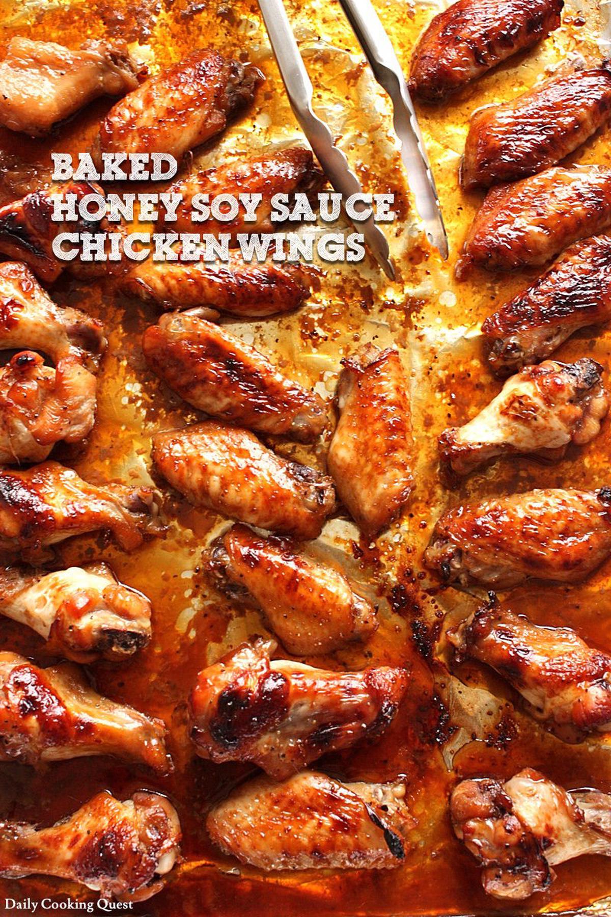 Baked Honey Soy Sauce Chicken Wings