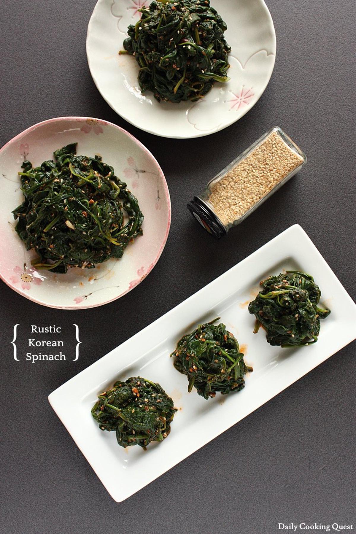 Rustic Korean Spinach