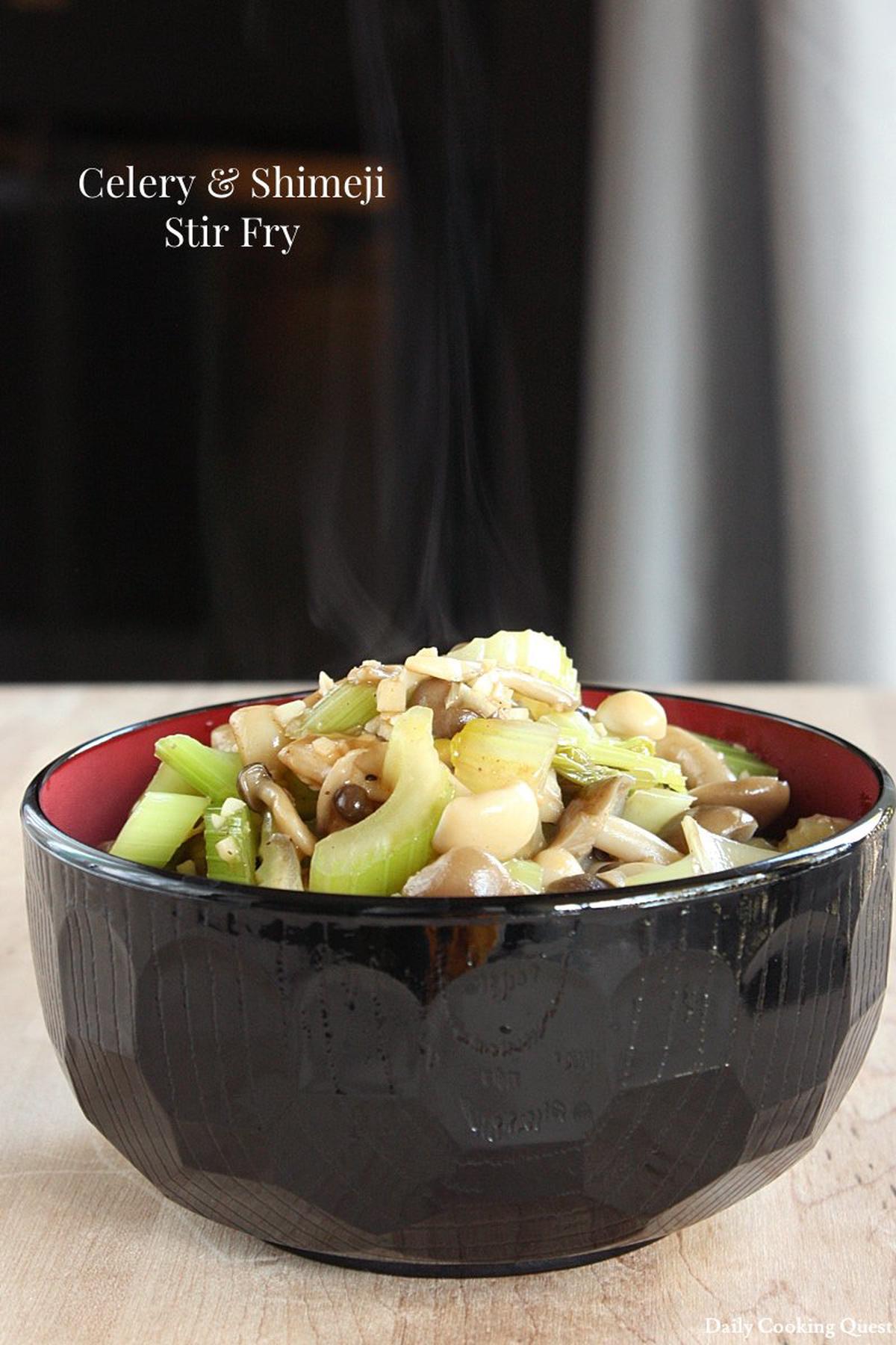 Celery and Shimeji Stir Fry