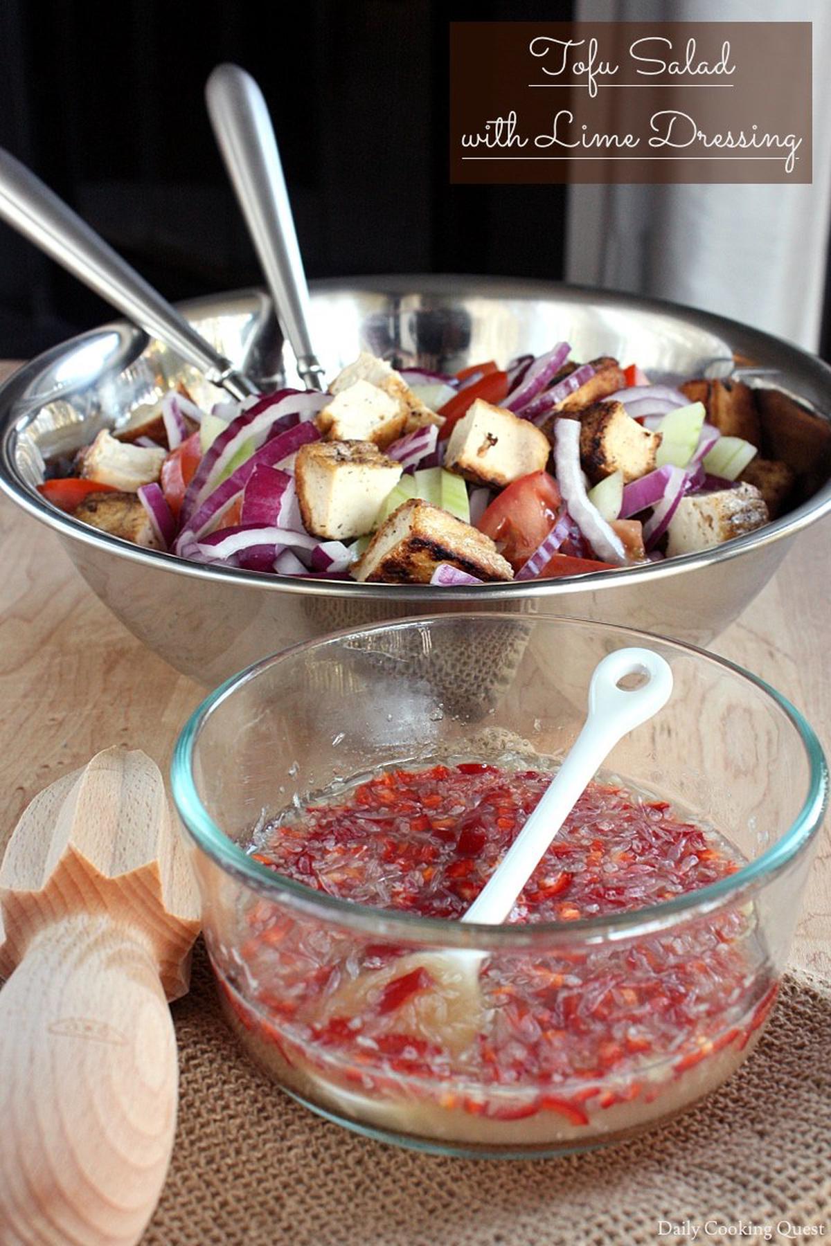 Tofu Salad with Lime Dressing