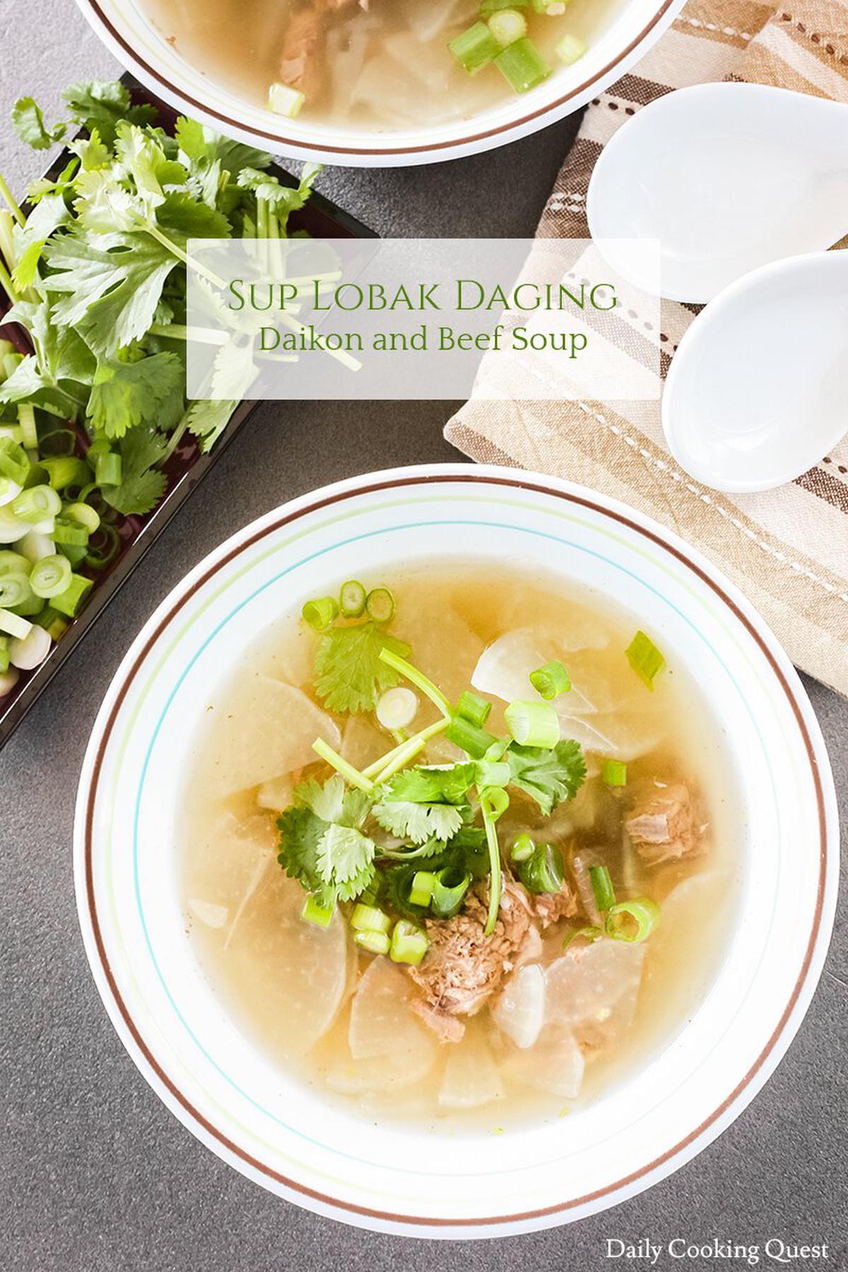 Sup Lobak Daging - Daikon and Beef Soup