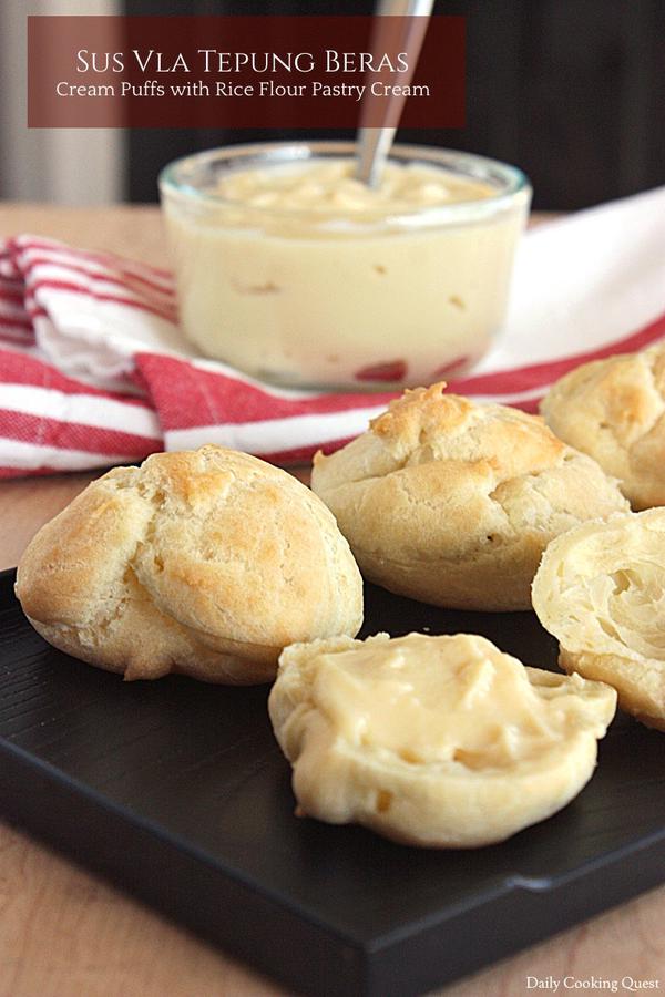 Sus Vla Tepung Beras - Cream Puffs with Rice Flour Pastry Cream