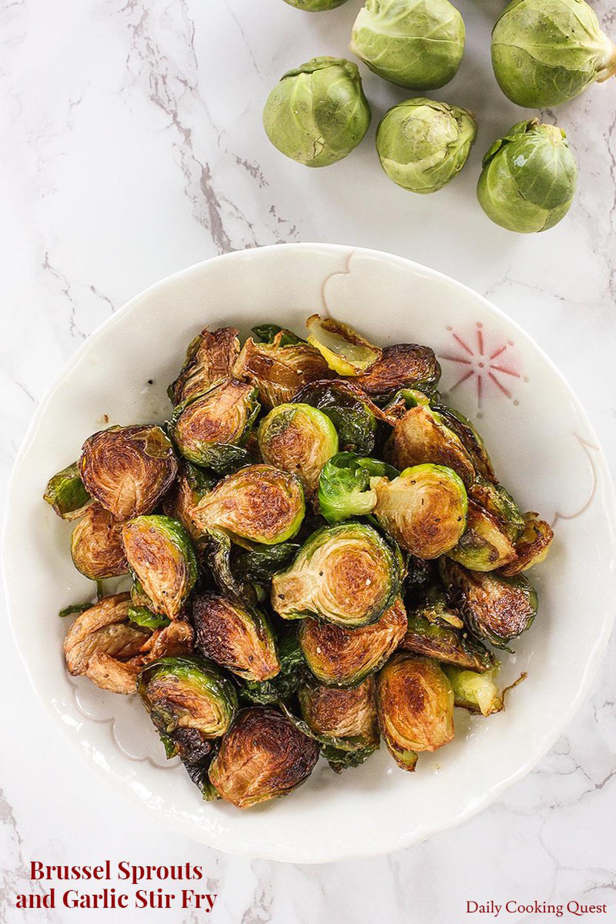 Brussels Sprouts and Garlic Stir Fry
