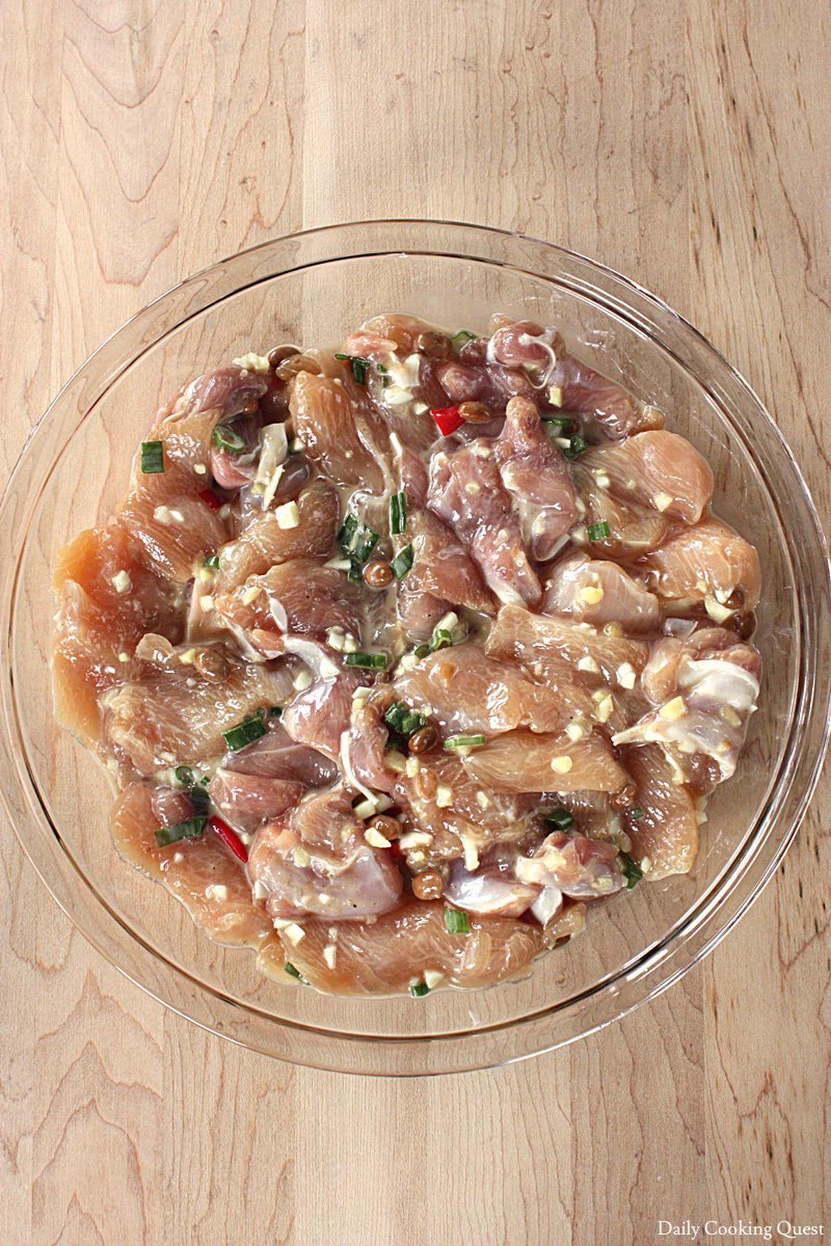 Steamed Chicken with Salted Soy Beans