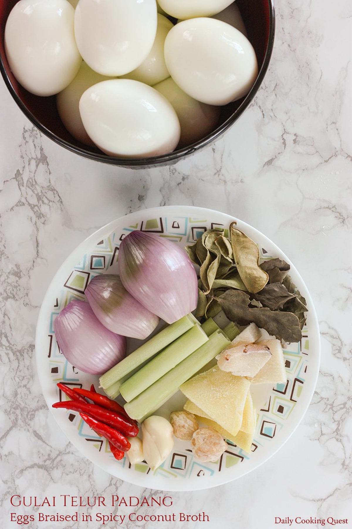 Gulai Telur Padang - Eggs Braised in Spicy Coconut Broth