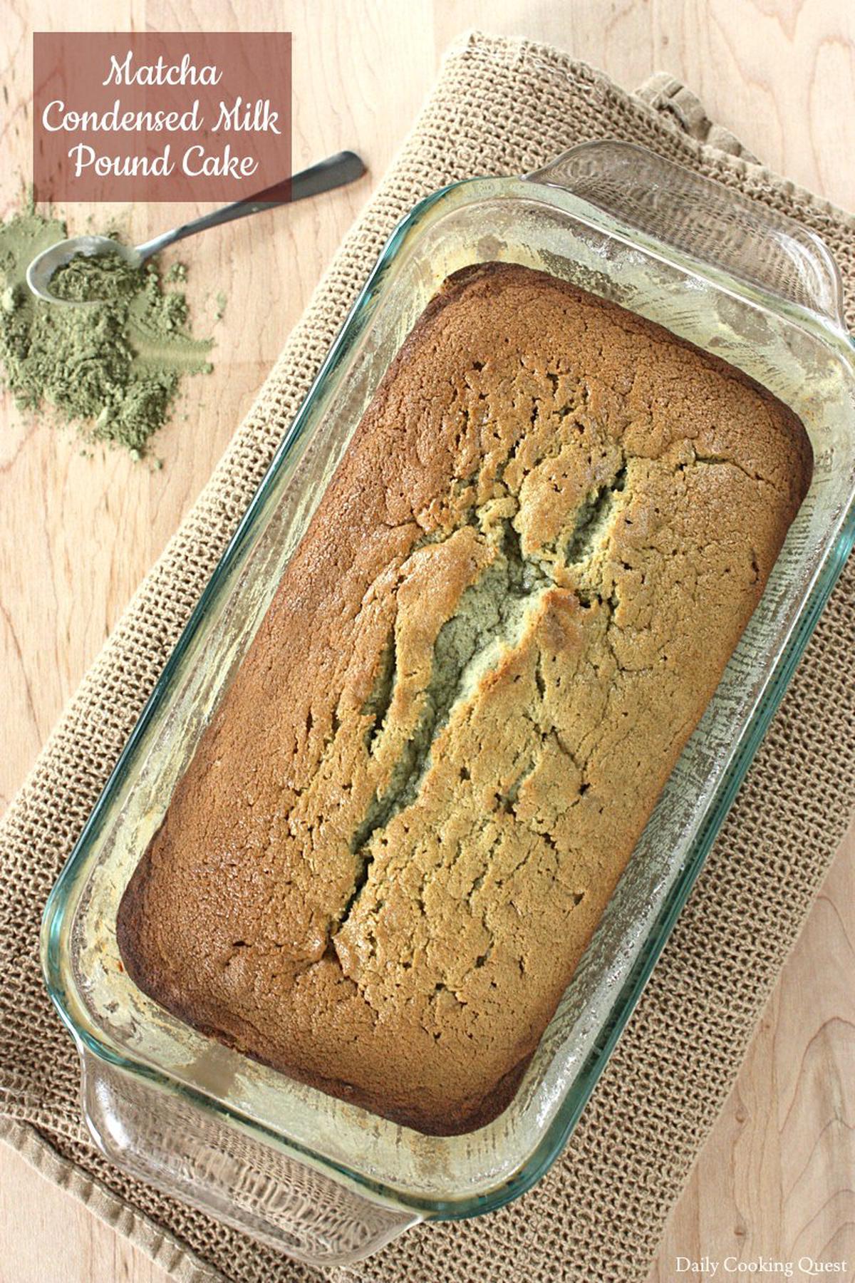 Matcha Condensed Milk Pound Cake Recipe | Daily Cooking Quest