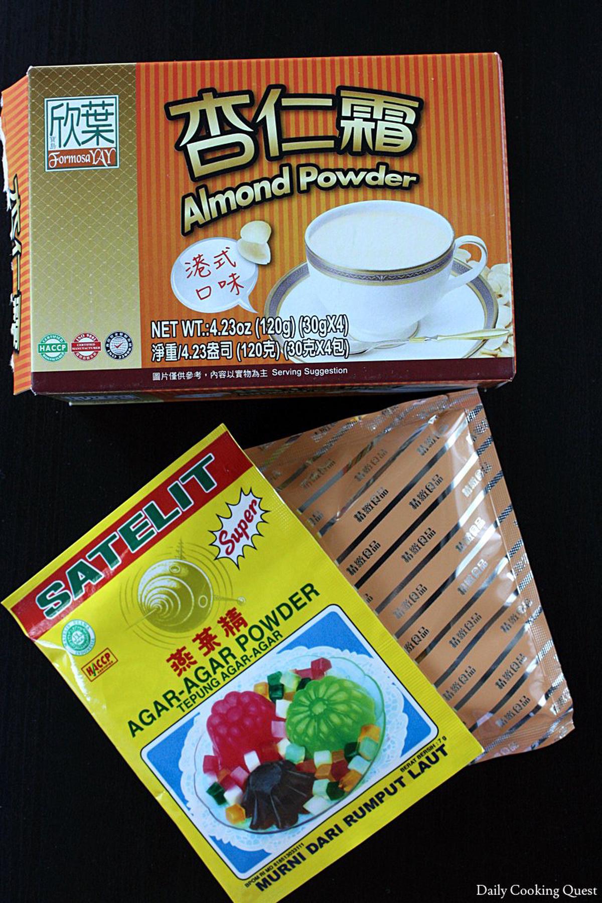 Ingredients for Almond Tofu