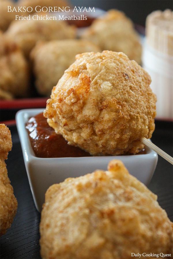 Bakso Goreng Ayam - Fried Chicken Meatballs