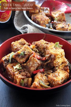 Orek Tahu Tauco - Tofu in Spicy Soy Bean Sauce