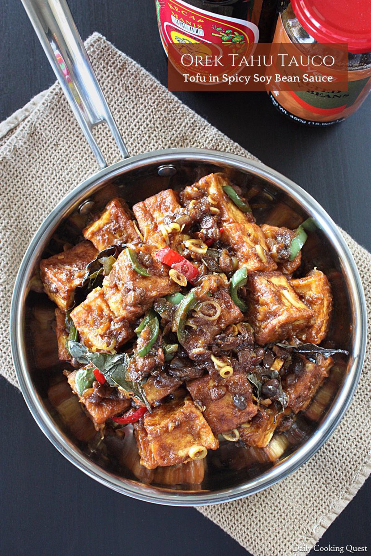 Orek Tahu Tauco - Tofu in Spicy Soy Bean Sauce