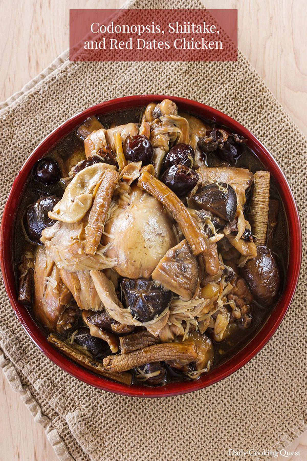 Codonopsis, Shiitake, and Red Dates Chicken