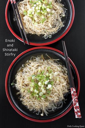 Enoki and Shirataki Stir Fry