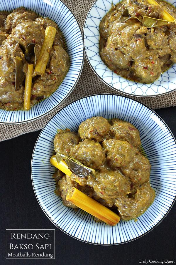 Rendang Bakso Sapi - Meatballs Rendang