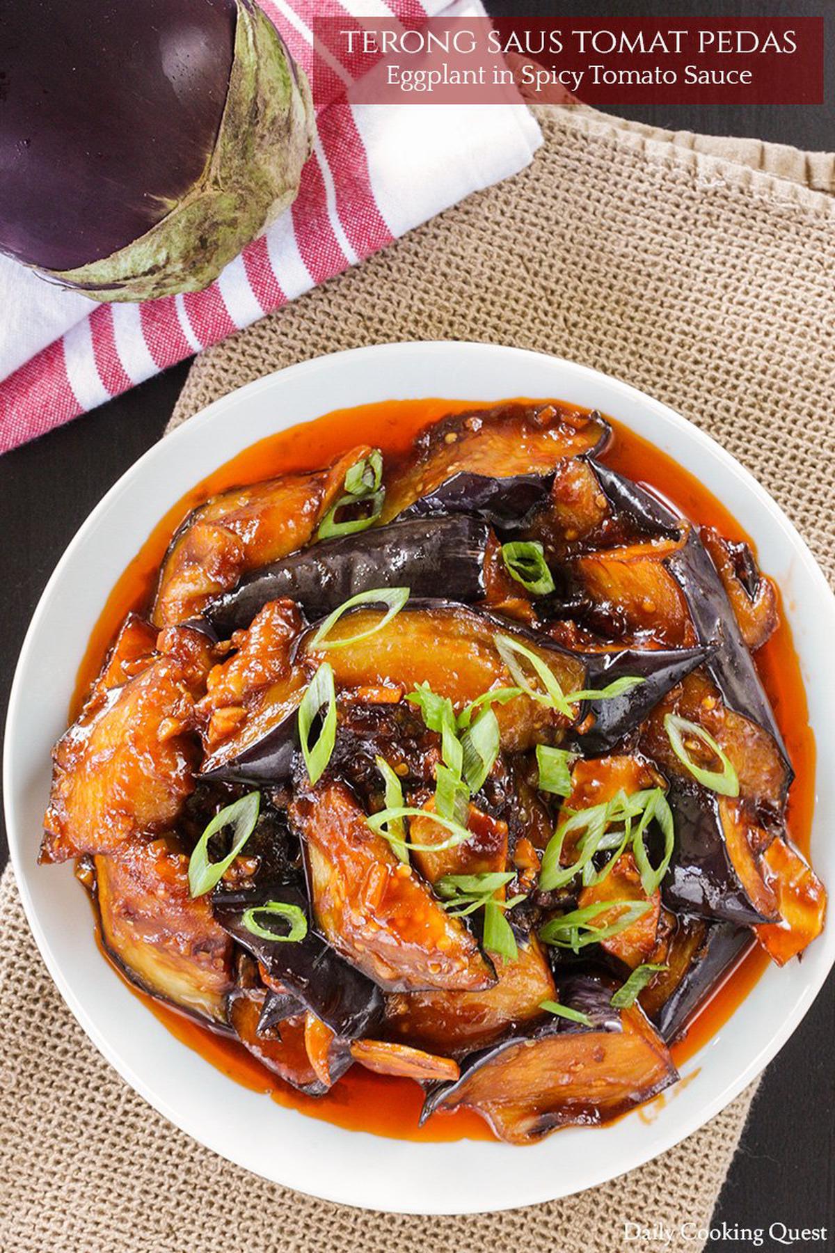 Terong Saus Tomat Pedas - Eggplant in Spicy Tomato Sauce