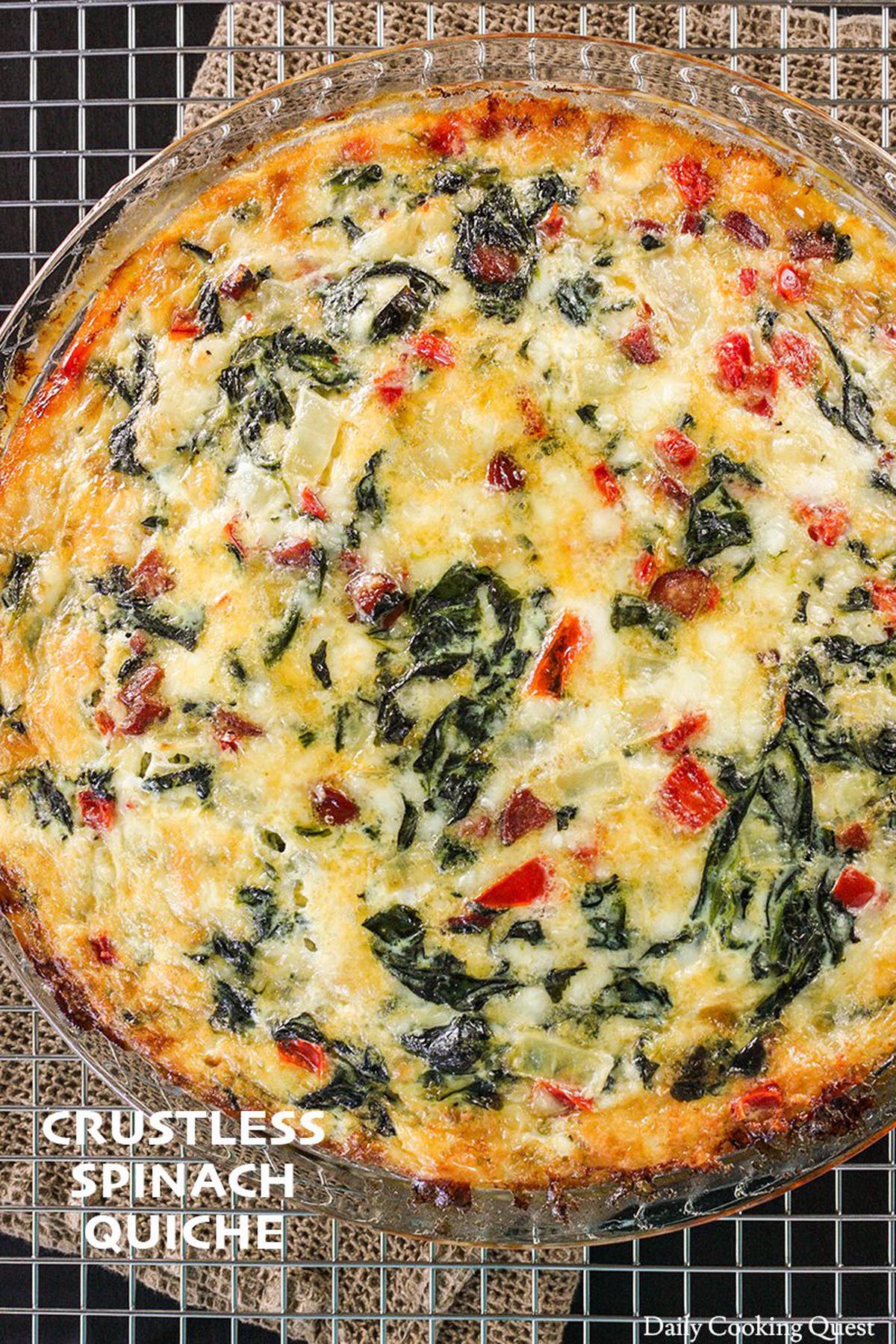 Crustless Spinach Quiche