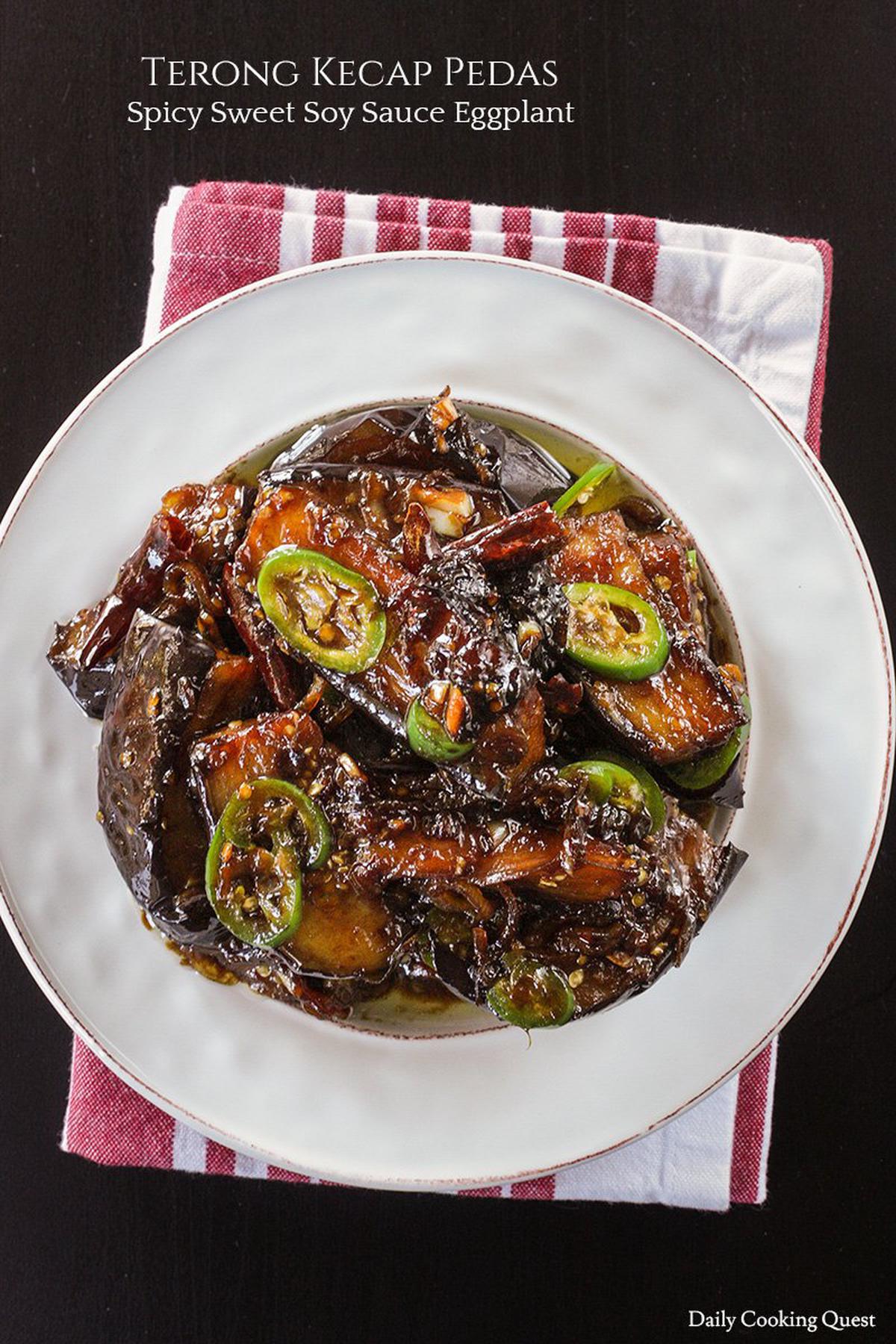 Terong Kecap Pedas - Spicy Sweet Soy Sauce Eggplant