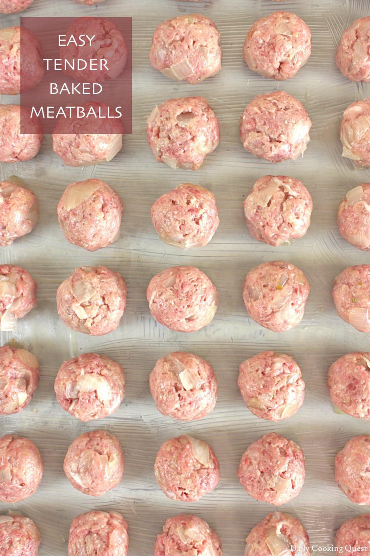 Easy Tender Baked Meatballs
