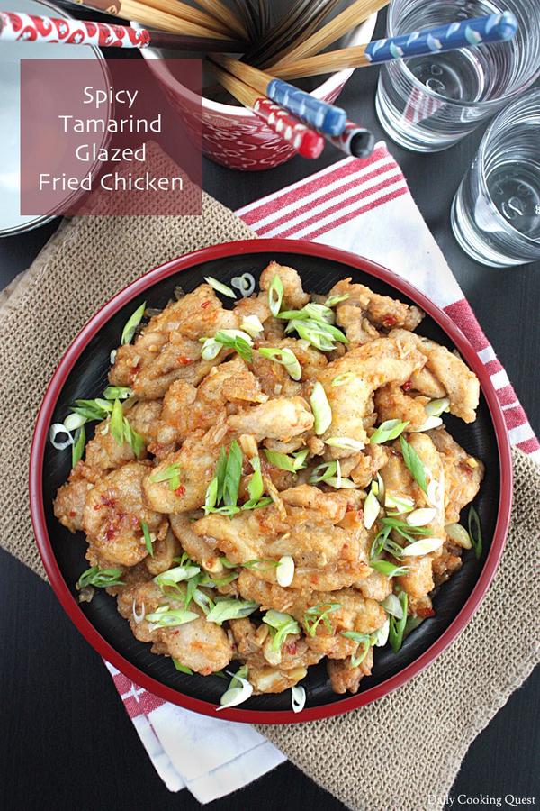 Spicy Tamarind Glazed Fried Chicken