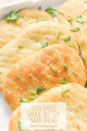 Oven Baked Garlic Butter Naan Bread