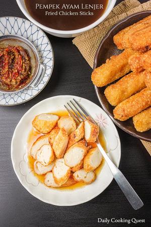 Pempek Ayam Lenjer - Fried Chicken Sticks