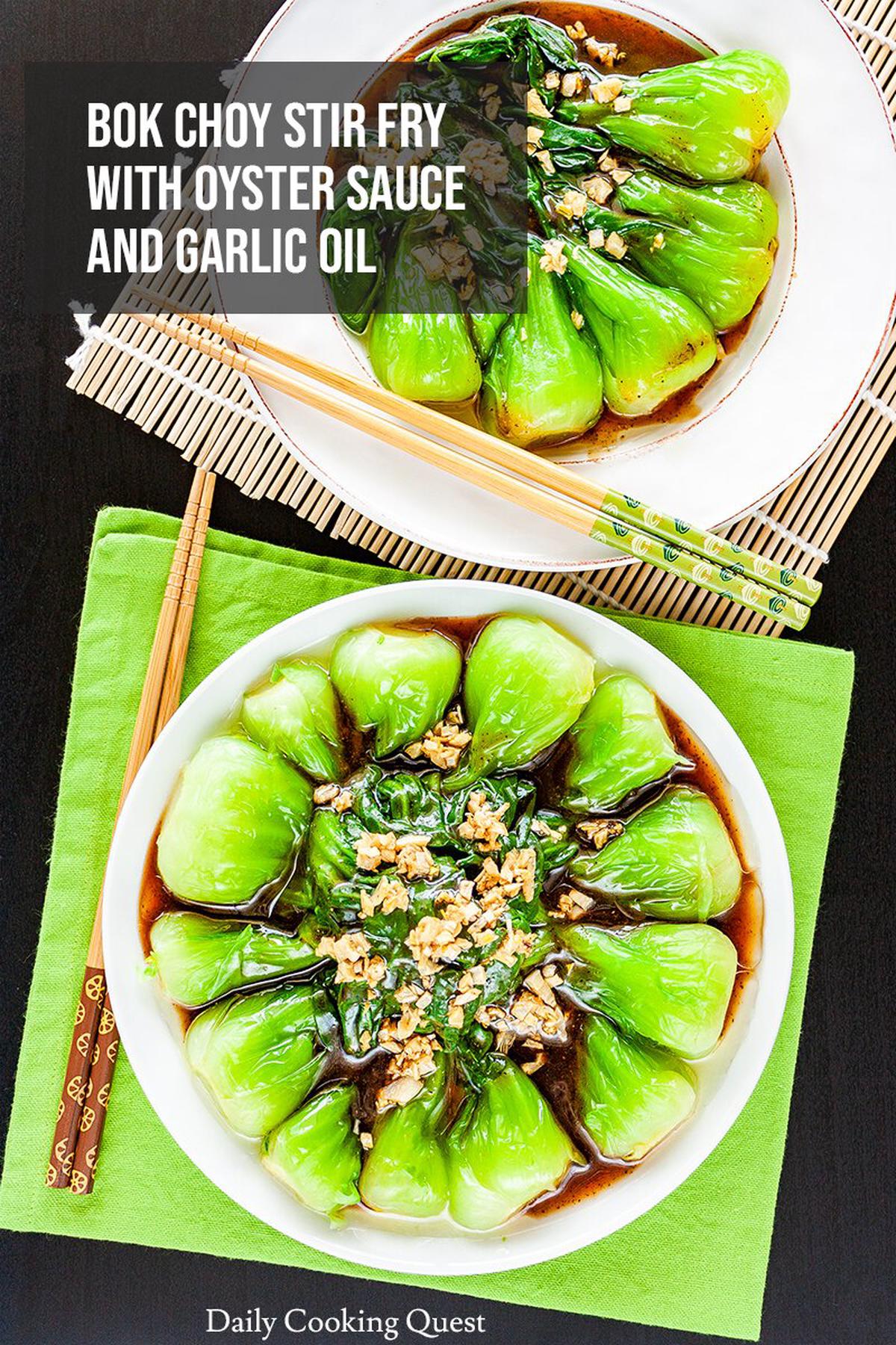 Easy Chinese Stir-fried Nai Bai with Garlic